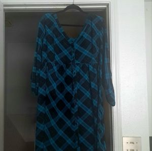 Torrid dress size 3. Blue and checkard.